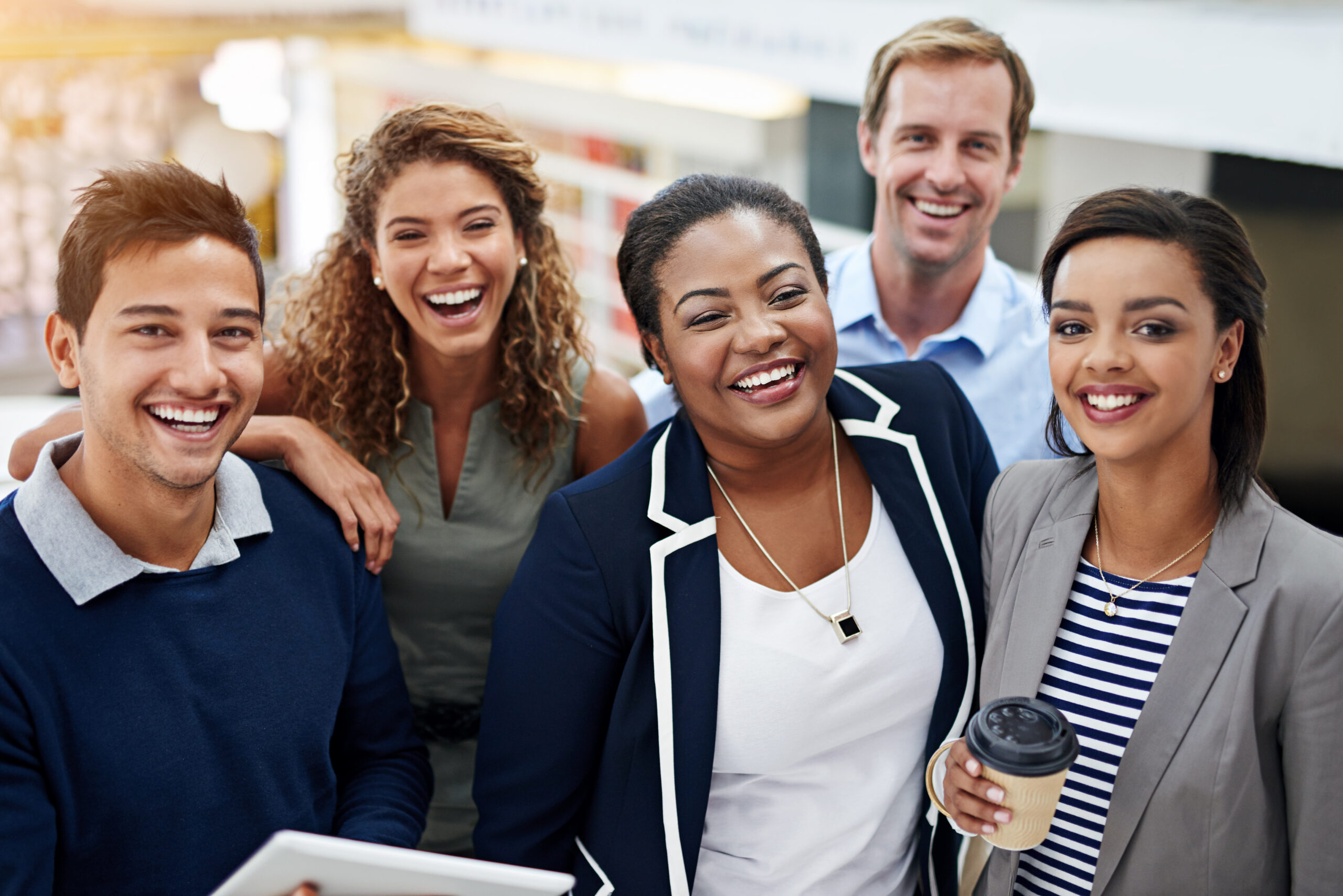 Diverse team of direct marketers building strong customer connections through collaboration and shared.